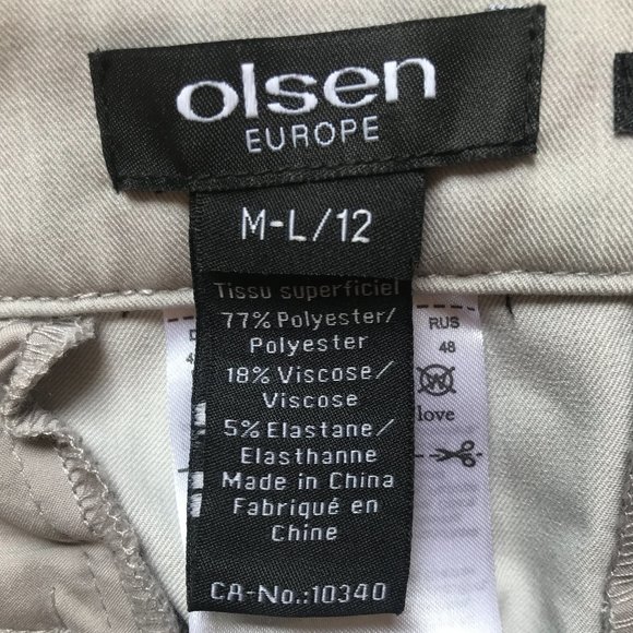 Silky light grey trousers - Olsen, sz 12 - Picture 6 of 6